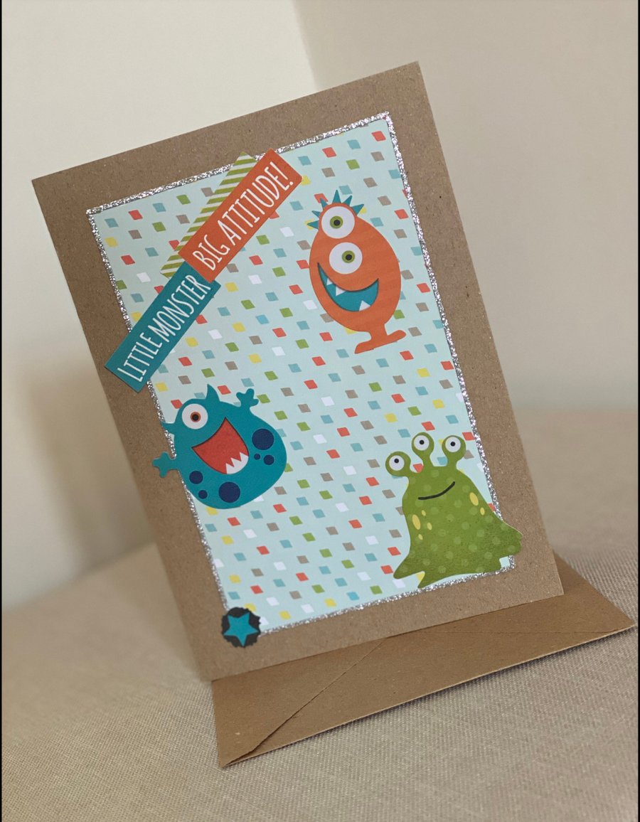 Handmade Little monster Card 