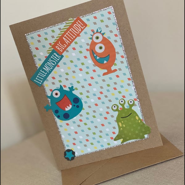 Handmade Little monster Card 