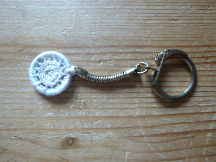 Dorset Button Key Ring, Stone 