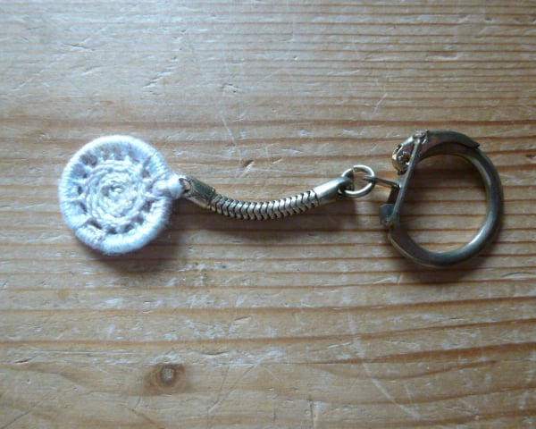 Dorset Button Key Ring, Stone 