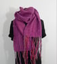 10.Handwoven Multicoloured Textured Scarf in a Mix of Synthetic Yarn.. - Image 1