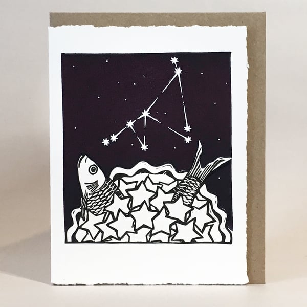 Stargazey Skies - Capricorn Zodiac Birthday Card (December 22-January 19)