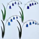 Stained Glass Bluebell Suncatcher - Handmade Hanging Decoration