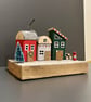 Little Wooden Christmas Village, hand made and painted.  - Image 3