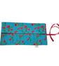 Crochet hook case with red floral poppies , Ergonomic hook organiser, roll up  - Image 4