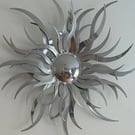 Elegant Sun Ripple Metal Wall Piece