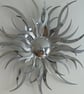 Elegant Sun Ripple Metal Wall Piece