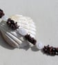 SALE - Red Tigers Eye & Crackled Clear Quartz Gemstone Bracelet "Monarch Dew" - Image 2