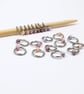 20 Ring Stitch Markers OPAQUE JEWEL Knitting Stitch Markers  - Image 2