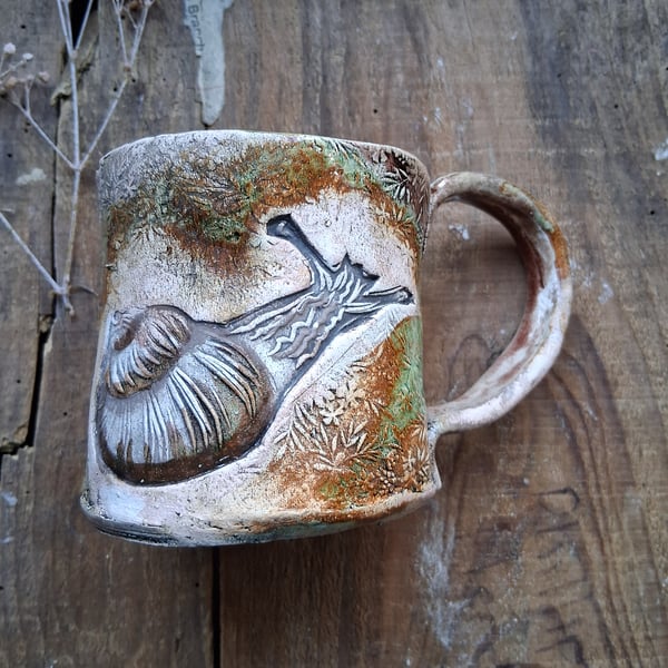 Brian the snail Ceramic handmade coffee mug 