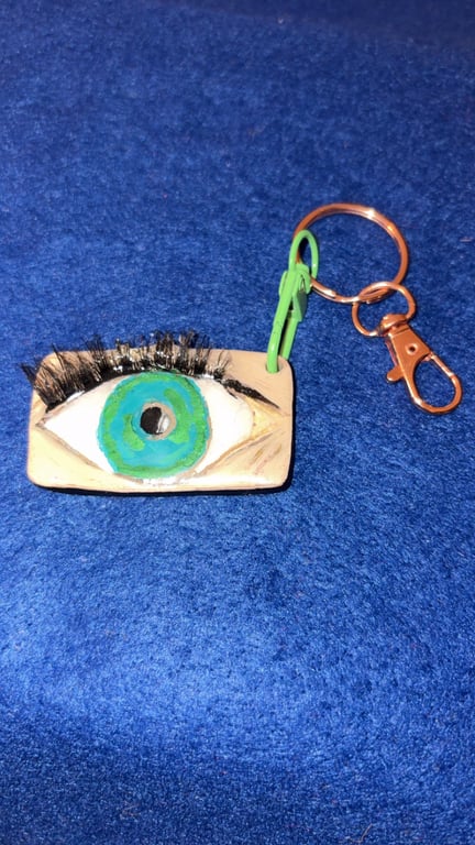Eye key ring bag charm 