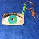 Eye key ring bag charm 