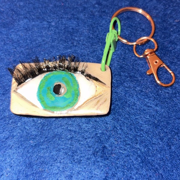 Eye key ring bag charm 