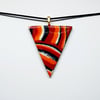 Abstract polymer clay pendant 