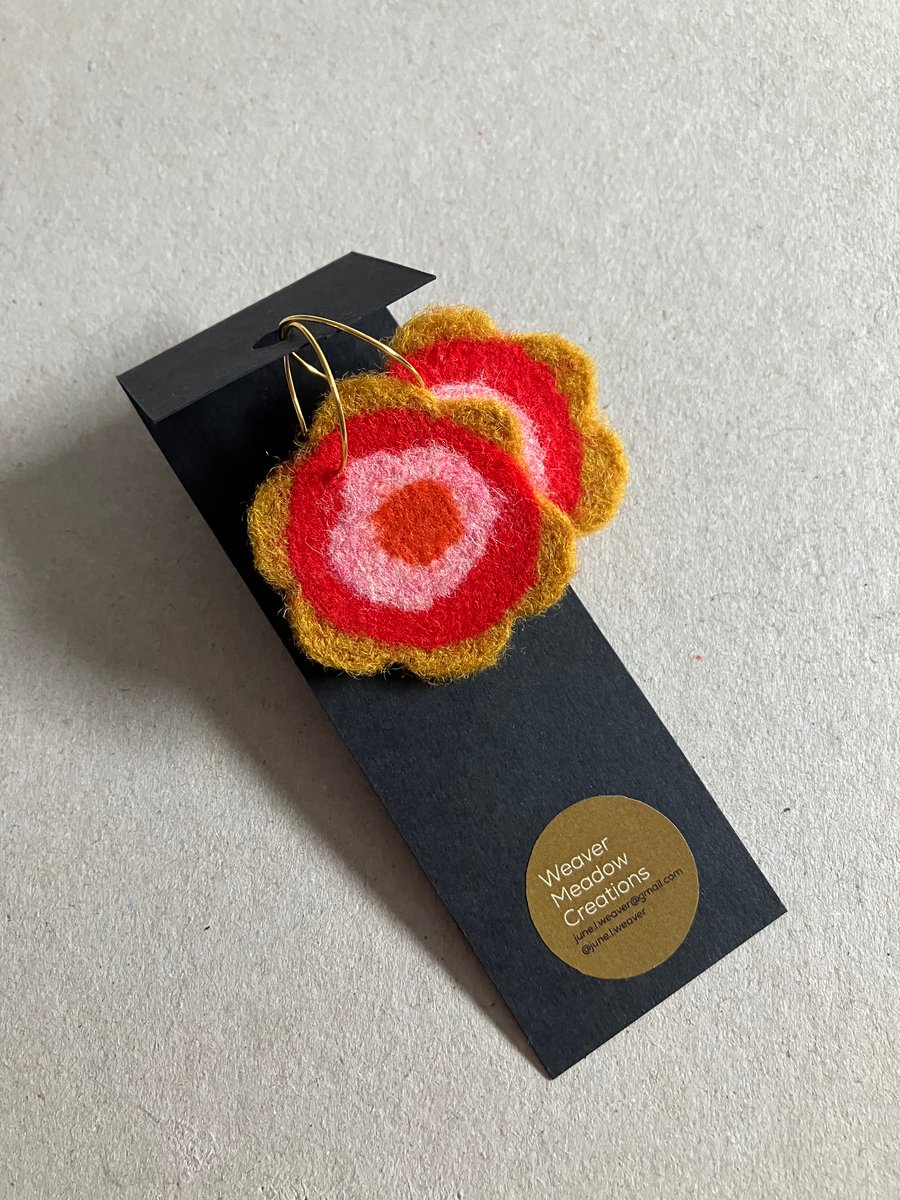 Boho Bold Retro Flower Earrings