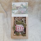 Emotional Support Frog in Gift Box Handknitted Comfort Companion Thoughtful Gift