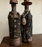 Peaky Blinders Style Bottle Art Pair Handcrafted Dark Academia Vintage Mannequin