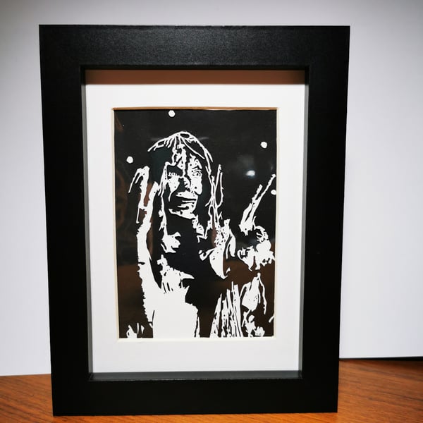 Prom Queen (Carrie White) hand cut framed papercut 