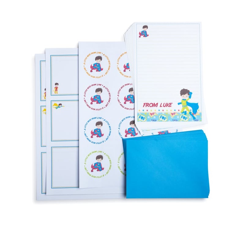 Personalised Superhero Supergirl Writing Set