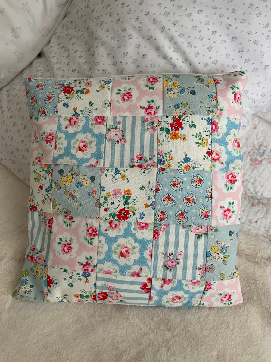 Patchwork  Cushion  made with Cath kidston fabrics