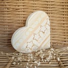 Free standing wooden heart decoration