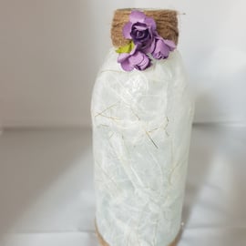 Decoupaged bud vase