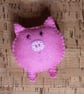 Pig Pink Felt Brooch - Image 1