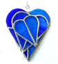 AwTriple Heart Valentine Stained Glass Suncatcher 016 Aqua-Blue