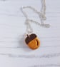 Golden Acorn autumn necklace - Image 2