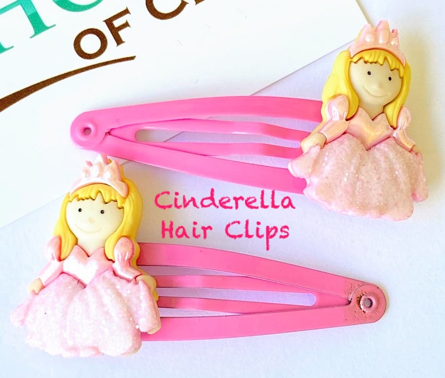 Cinderella Hair Clips Princess Hair Snaps Popular Gift For Girls Party Bag Fille