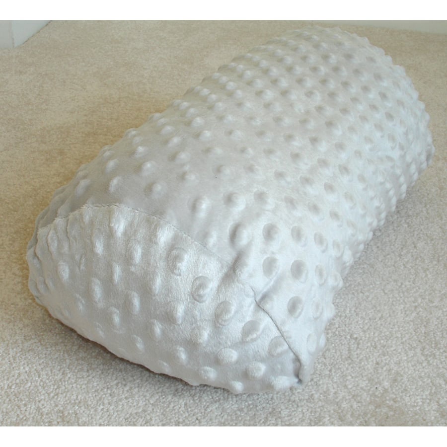 Half Moon Bolster Cushion Cover Semi Round Neck Roll Pillow Grey Cuddlesoft