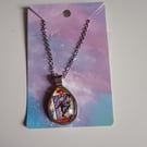 Cat in the hat graffiti photography teardrop pendant necklace