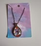 Cat in the hat graffiti photography teardrop pendant necklace
