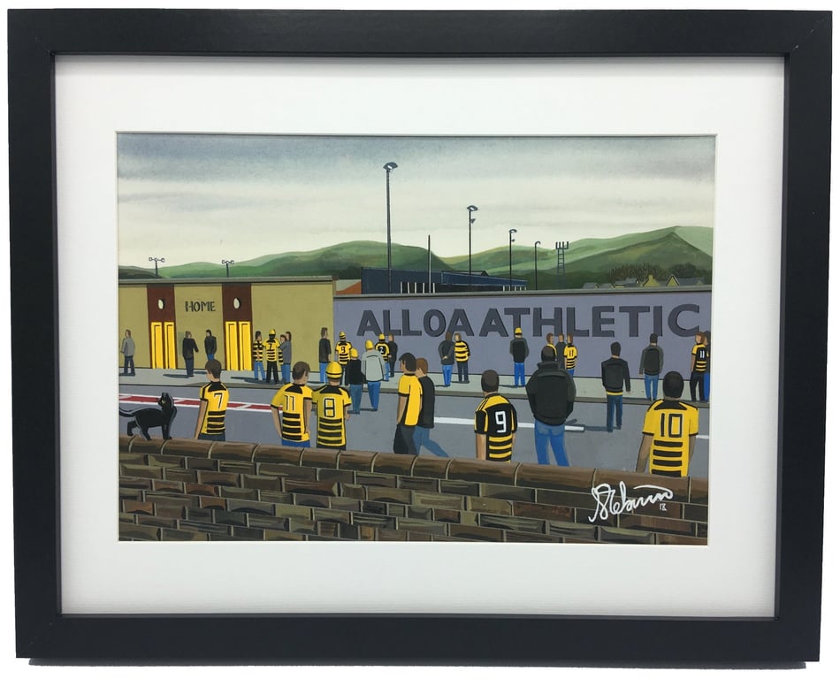 Alloa. Framed & Unframed Art Print. Athletic Football Club FC, Stadium Gift