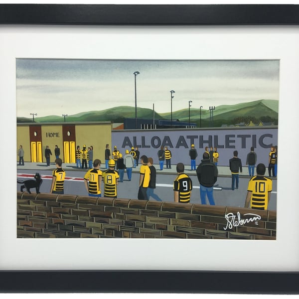 Alloa. Framed & Unframed Art Print. Athletic Football Club FC, Stadium Gift