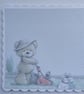 Thank You Card Teddy Bear Thank You So Much Mowing the Lawn - Image 2