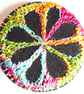 Buttons 1 inch button Hand Dyed Silks and Cottons Free Machine Embroidery Button