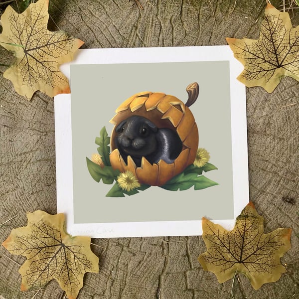 Halloween Guinea Pig Art Print