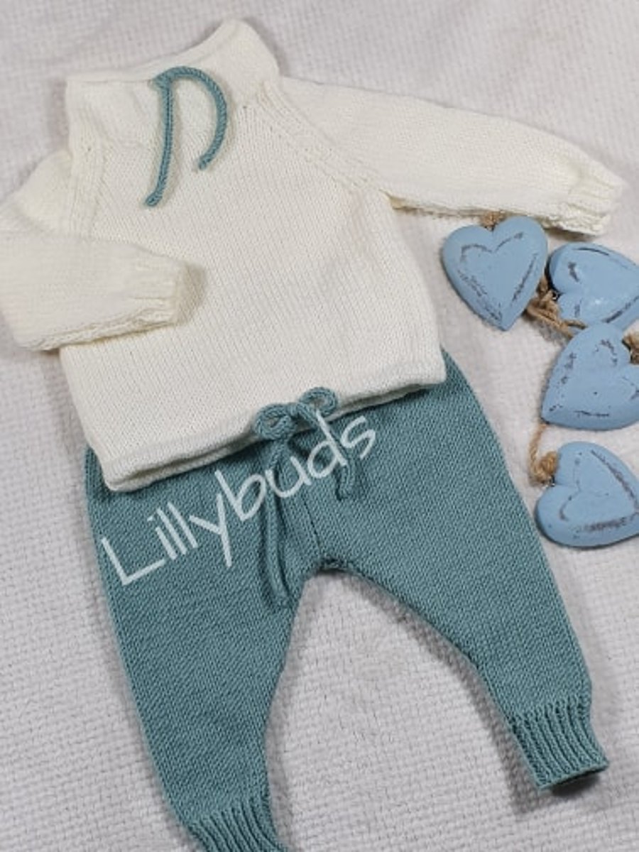 Trendy baby set, baby clothes, sweater, jam pants, trousers, boy