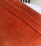Patsy Cushion: Rust, Crocosmia & Tea Rose. Handwoven in Wales - Image 4