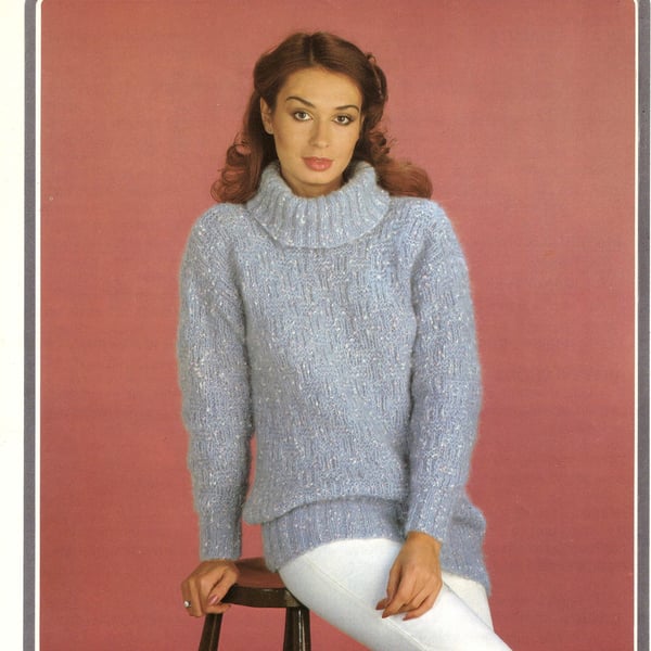 Vintage Knitting Pattern 1728: from Richard Poppleton, Mohair Type Cardigan