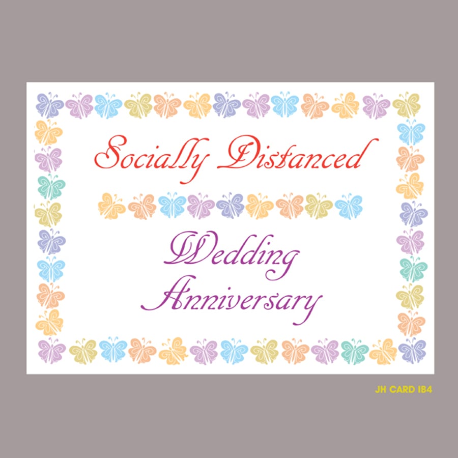 BUTTERFLY ISOLATION ANNIVERSARY CARD IB4