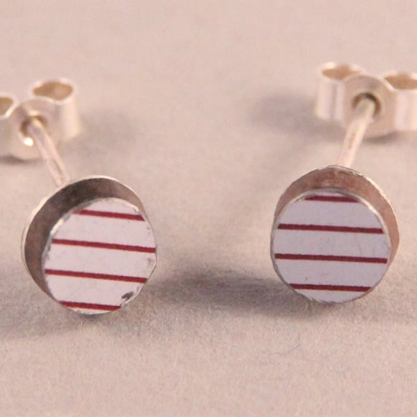 Tin Stud red and white stripy