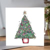 Traditional Christmas tree card