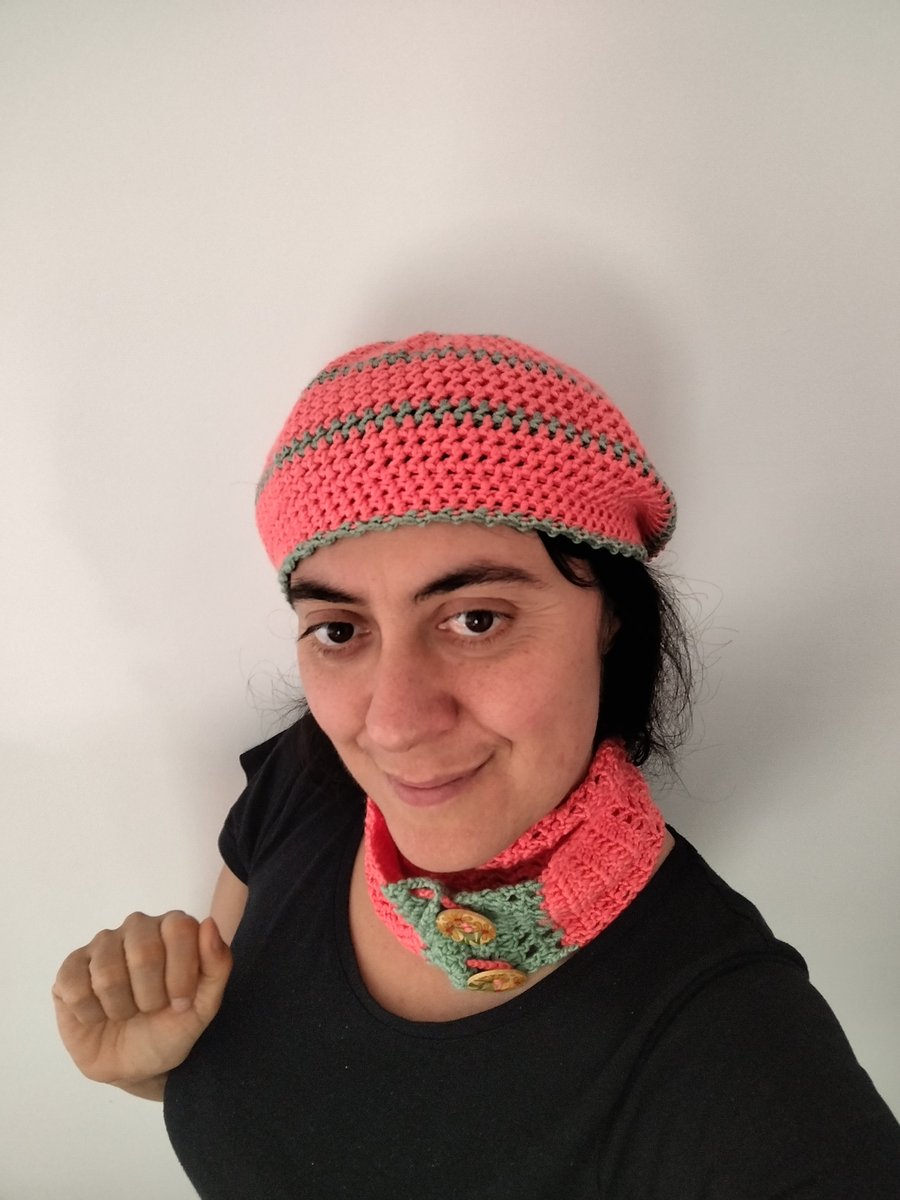 Crochet hat and scarf 
