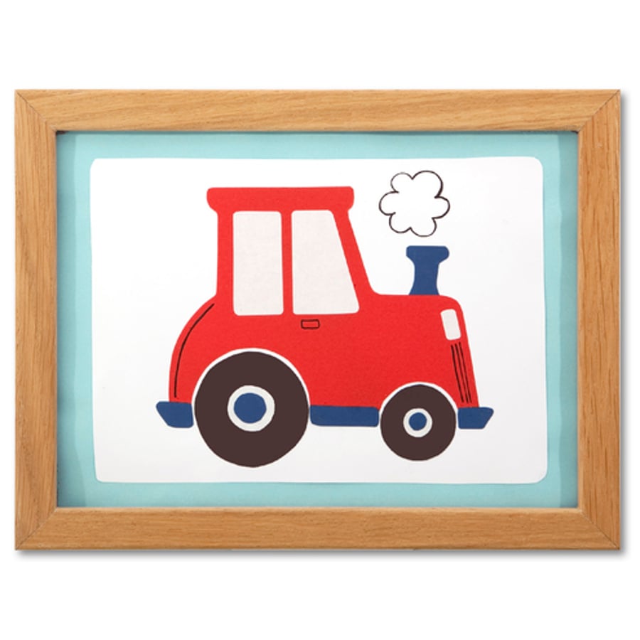 Boys Tractor Nursery Picture 