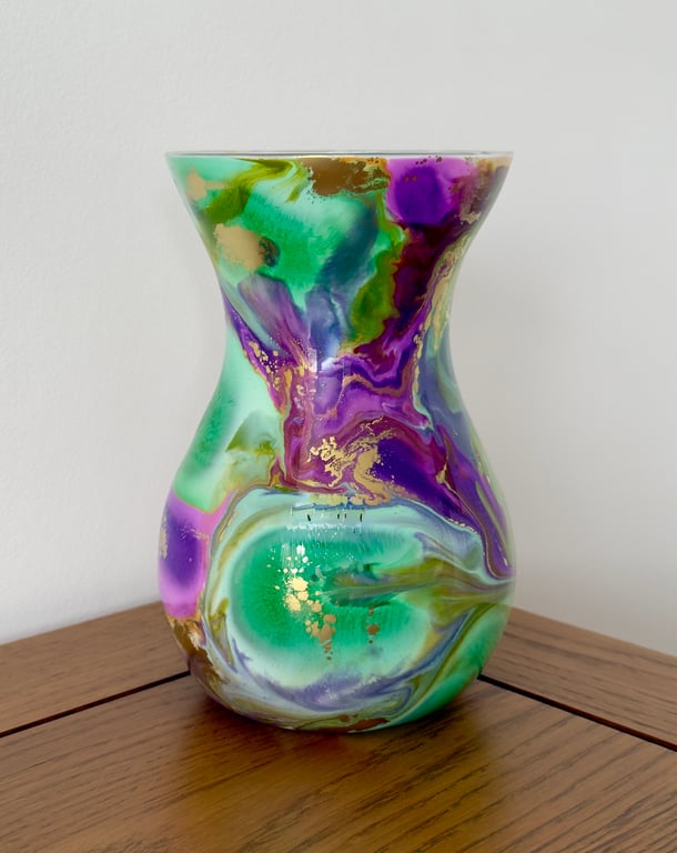 Abstract Resin-Glass Vase