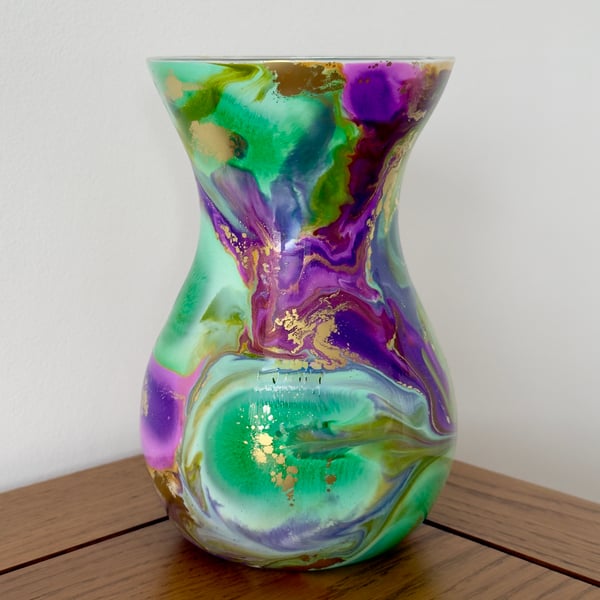 Abstract Resin-Glass Vase