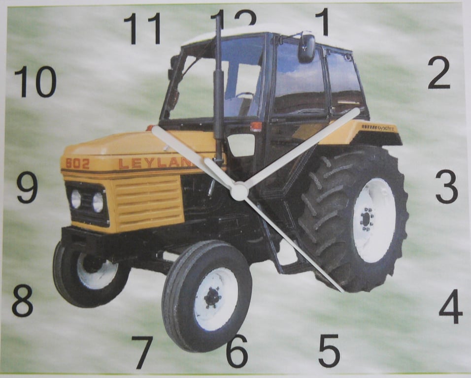  tractor 602 wall hanging clock,leylan d 602 wall clock,farm, farming EQUIPMENT,
