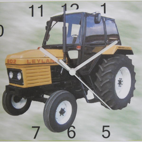  tractor 602 wall hanging clock,leylan d 602 wall clock,farm, farming EQUIPMENT,